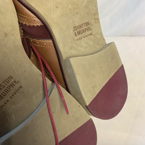 Johnston & Murphy Ellington burgundy Brown Wingtip Oxford Shoes Men's Sz 11M - Picture 12 of 13